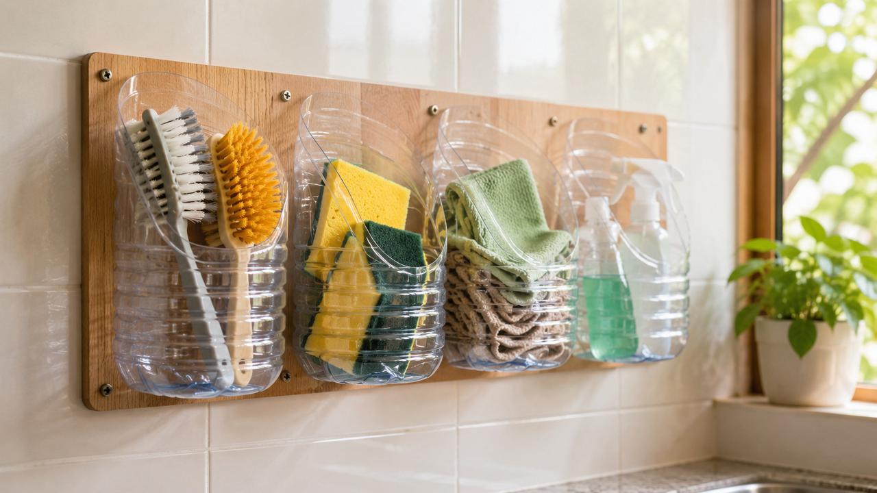 Organizer Dinding untuk Alat Kebersihan