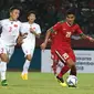 Duel Timnas Indonesia U-19 vs Vietnam di penyisihan Grup A Piala AFF U-19 2018 di Stadion Gelora Delta, Sidoarjo, Sabtu (7/7/2018). (Bola.com/Aditya Wany)