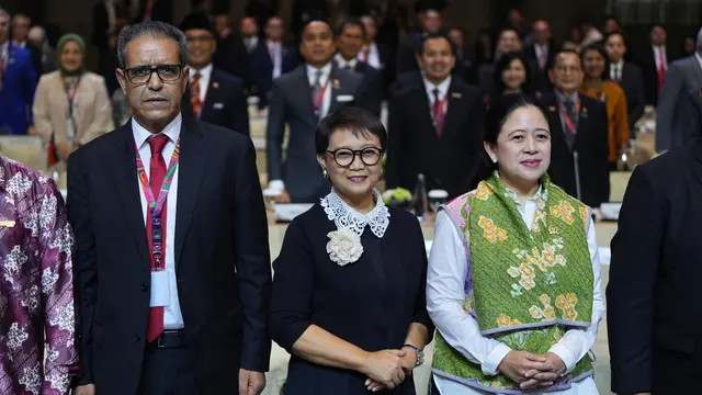 Menteri Luar Negeri RI Retno Marsudi dalam pembukaan Indonesia Africa Parliamentary Forum (IAPF) di Nusa Dua, Bali, Minggu (1/9/2024). (Dok. Kemlu RI)