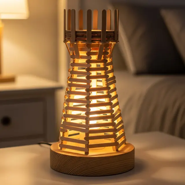 Lampu Tidur dari Stik Es Krim (AI Generated)
