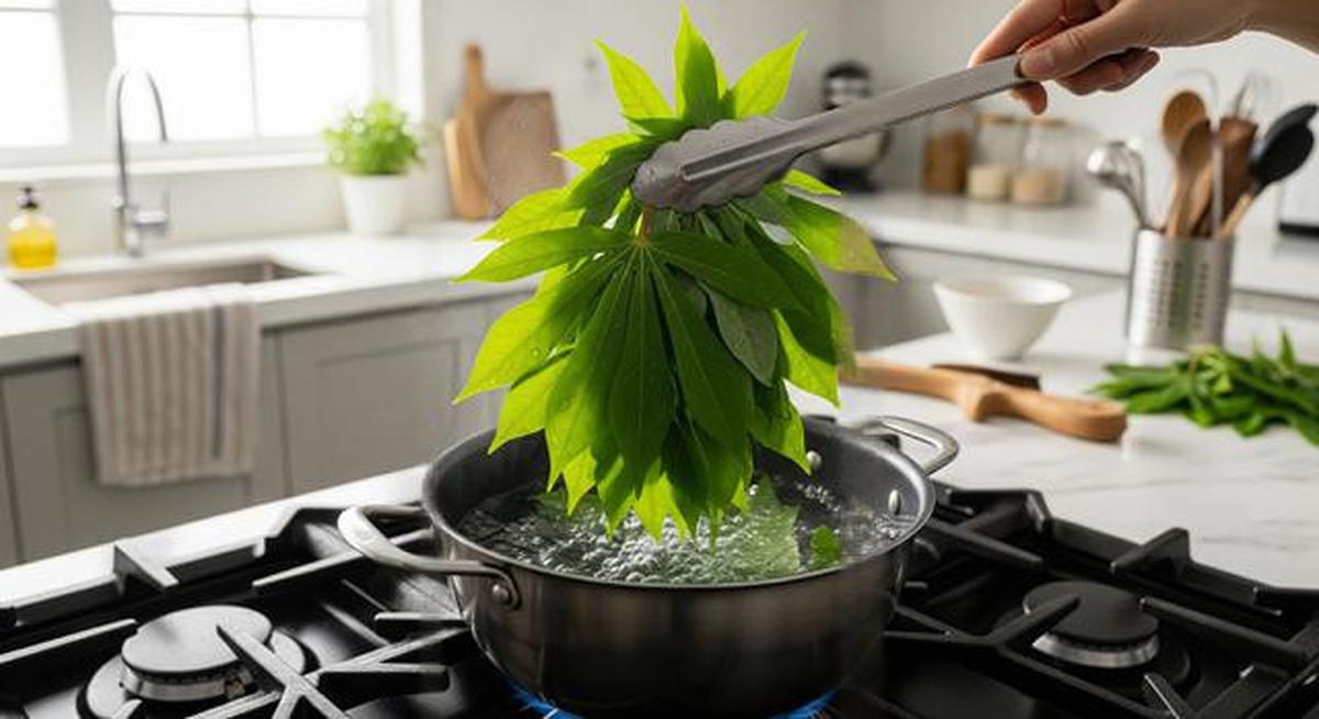 Cara Rebus Daun Singkong Seperti di Rumah Makan Padang, Hijau Segar dan Empuk