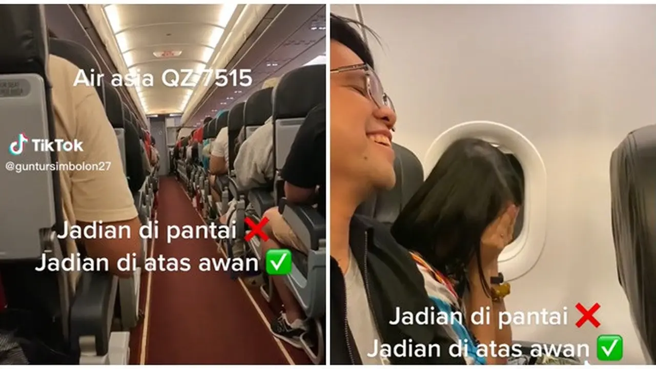 Viral Pasangan Kekasih Jadian di Pesawat, Diumumkan Langsung oleh Pramugari