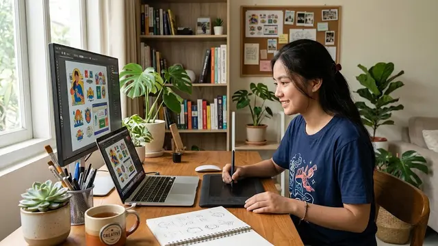 Ilustrasi Jasa Desain Grafis/AI Generated