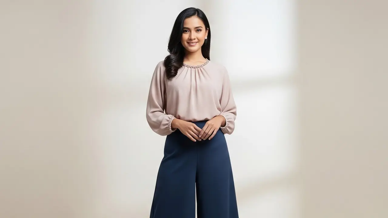 Model Celana Panjang Wanita untuk Paha Besar Model Kulot