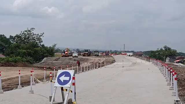 Jalan Tol Jogja-Solo-NYIA Kulonprogo segmen Prambanan-Purwomartani. (Liputan6.com/Maulandy)