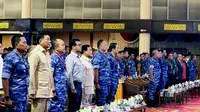 Menhan Prabowo Subianto saat menghadiri acara TNI AU di Lanud Halim Perdanakusuma, Jakarta Timur. Dalam kesempatan itu, Prabowo bicara soal perang Rusia dan Ukraina. (Foto: Tim Media Prabowo Subianto)