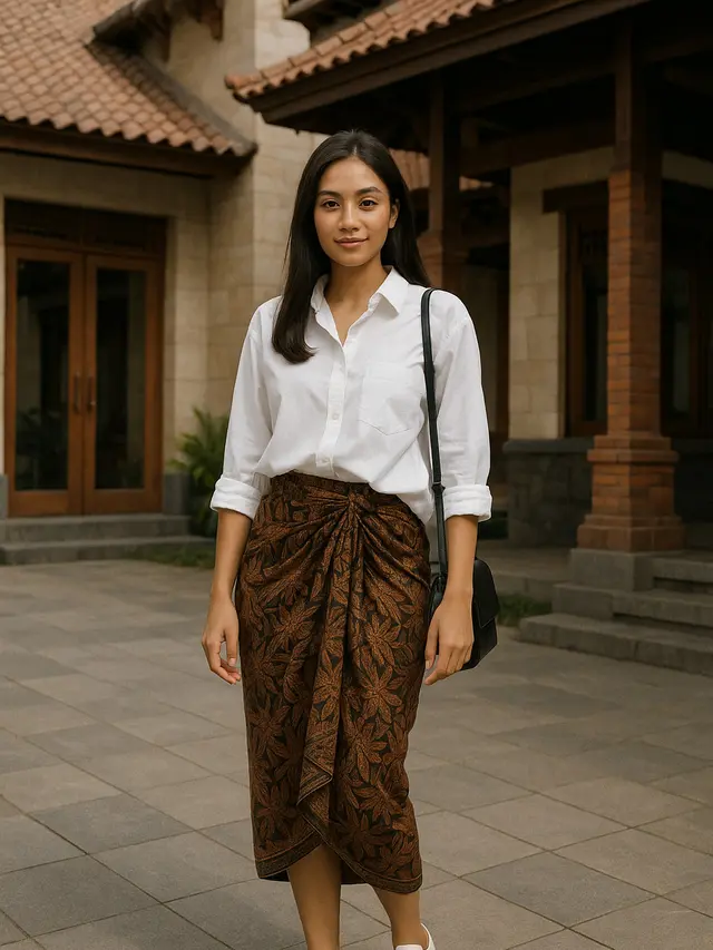 Model Padupadan Rok Lilit dengan Baju