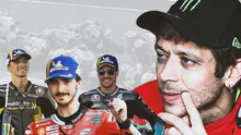 MotoGP - Valentino Rossi di antara Franco Morbidelli, Pecco Bagnaia, dan Luca Marini&nbsp;(Bola.com/Bayu Kurniawan Santoso)