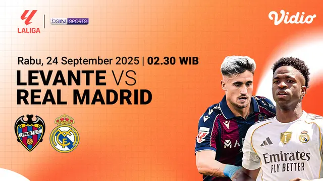 Saksikan Levante vs Real Madrid eksklusif di Vidio. (dok. vidio.com)