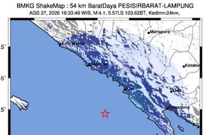 Gempa Magnitudo 4,1 Guncang Pesisir Barat Lampung, Ini Analisis BMKG