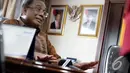 Menko Kelautan & Kemaritiman, Indroyono Soesilo saat konferensi pers di Jakarta, Minggu (11/1/2015). (Liputan6.com/Faizal Fanani)