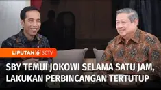 Ketua Majelis Tinggi Partai Demokrat, Susilo Bambang Yudhoyono bertemu dengan Presiden Joko Widodo di Istana Bogor, Jawa Barat, pada Senin sore. Pertemuan berlangsung hampir 1 jam.