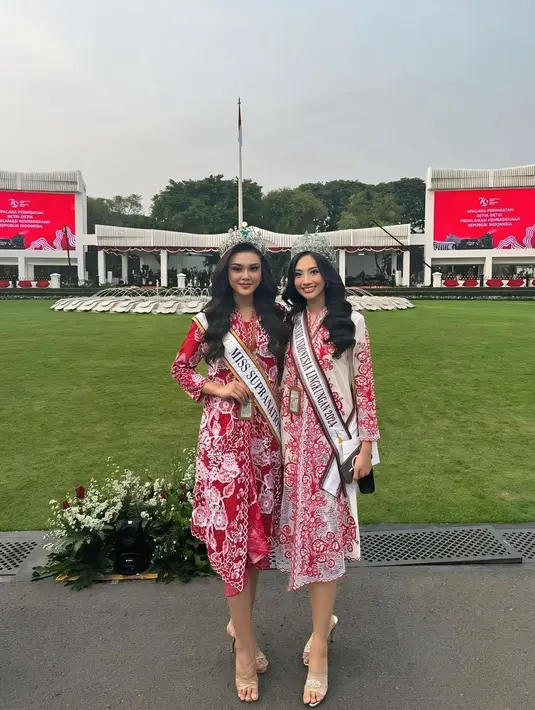 <p>Dua Puteri Indonesia, Harashta Haifa Zahra dan Sophie Kirana turut menghadiri Upacara Peringatan Detik-Detik Proklamasi Kemerdekaan ke-79 RI di Istana Merdeka. [Foto: Instagram/officialputeriindonesia]</p>