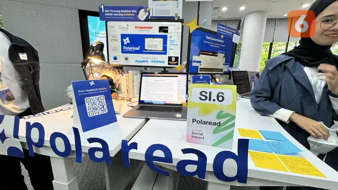 <p>Polaread pamerkan aplikasi di Apple Developer Academy di Jakarta. (Liputan6.com/ Yuslianson)</p>