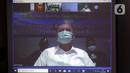 Wali Kota nonaktif Medan Tengku Dzulmi Eldin menjalani sidang pembacaan tuntutan secara video conference di Gedung KPK, Jakarta, Kamis (14/5/2020). Tengku Dzulmi Eldin terlibat dalam kasus dugaan menerima suap proyek dan jabatan pada Pemkot Medan tahun 2019. (merdeka.com/Dwi Narwoko)