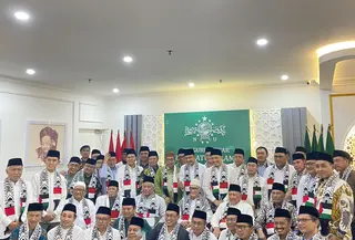 Pengurus Besar Nahdlatul Ulama (PBNU) resmi mengumumkan struktur kepengurusan masa khidmah 2026-2031 pada Rabu, 30 September 2026 malam. (Liputan6.com/Devira Prastiwi)