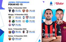Jadwal Pertandingan Serie A Pekan ke-15, Tayang di Vidio
