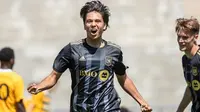 Adrian Wibowo ketika membela LAFC 2, mengaku mau bermain untuk Timnas Indonesia. (Bola.com/Dok Instagram Adrian Wibowo)