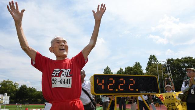20150923-Kakek 105 Tahun Cetak Rekor Dunia Lari 100 meter-Jepang