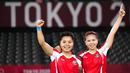 Pasangan ganda putri Indonesia, Greysia Polii/Apriyani Rahayu, akhirnya memastikan satu tempat di laga final Olimpiade Tokyo 2020. (Foto: AP/Markus Schreiber)