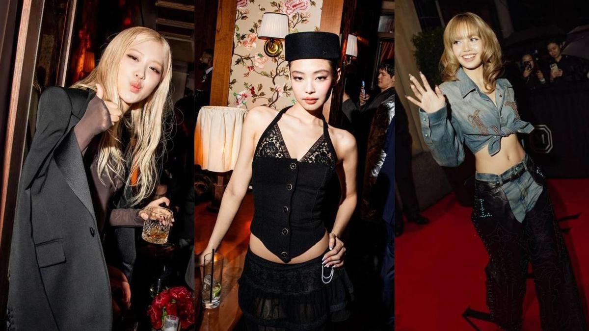 Tampil Kontras, Adu Gaya Jennie, Rose, dan Lisa BLACKPINK di After Party Met Gala 2025