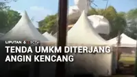 Tenda UMKM Diterjang Angin Kencang