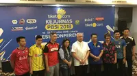 Konferensi pers Kejurnas PBSI 2018 di Britama Arena, Jakarta, Senin (17/12//2018). (Bola.com/Benediktus Gerendo Pradigdo)