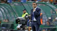 Ernesto Valverde dengan hasil pertandingan yang diraih Barcelona. (doc. Barcelona)