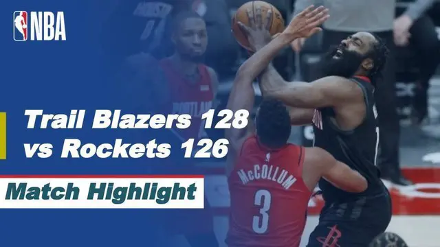 Berita video, Portland Trail Blazers berhasil raih kemenangan atas Houston Rockets berkat tembakan terakhir CJ Mc Collum