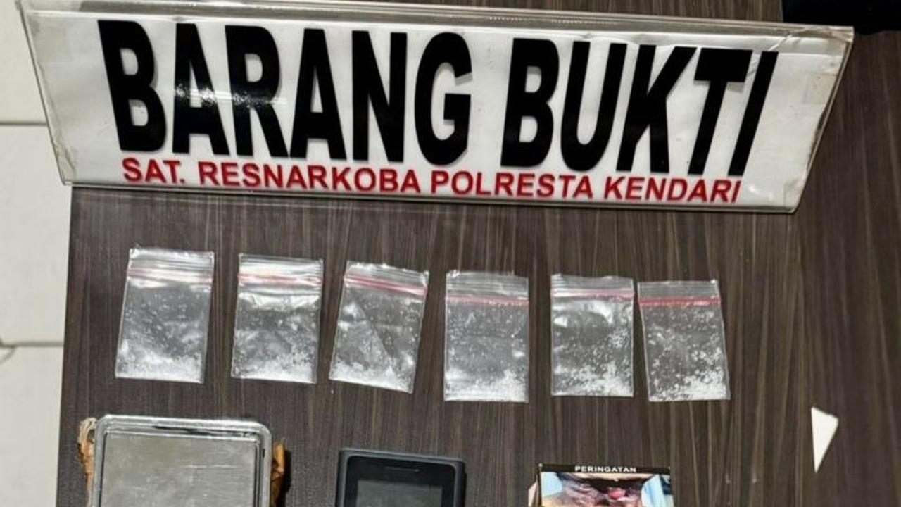 Polresta Kendari Bekuk Nelayan Bawa Sabu di Konawe, Enam Paket Narkotika Disita