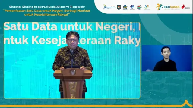 Kepala Badan Pusat Statistik (BPS) Margo Yuwono dalam Bincang-bincang Registrasi Sosial Ekonomi bertajuk Pemanfaatan Satu Data Untuk Negeri, Berbagi Manfaat untuk Kesejahteraan Rakyat, di Jakarta, Senin (10/10/2022).