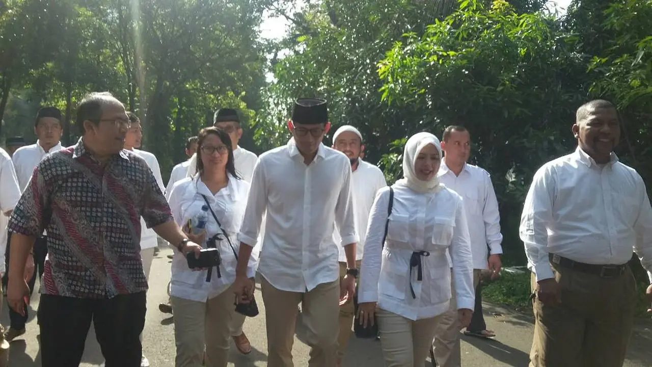 Sandiaga Uno Nyoblos