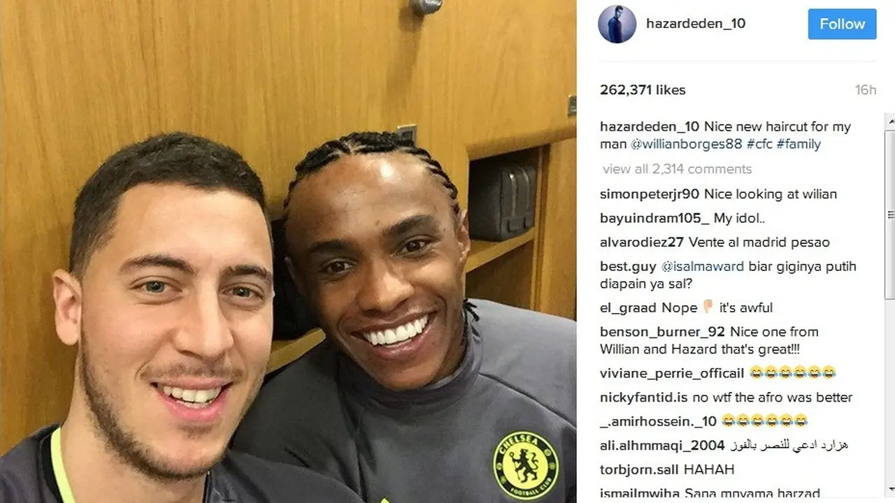 Eden Hazard dan Willian