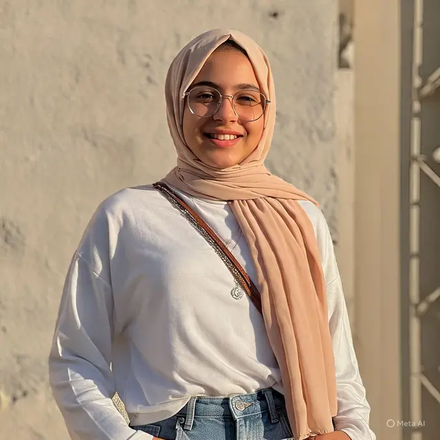Setelan Feminim dengan Sentuhan Warna Peach untuk Cewek Pendek Hijab