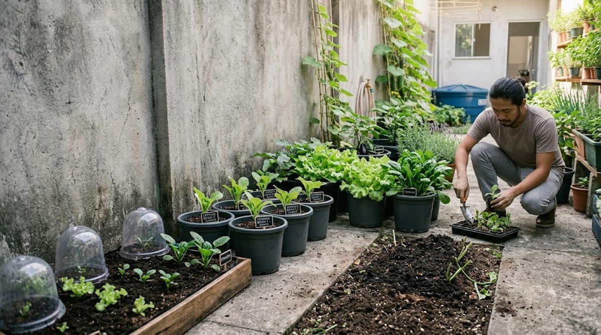 Cara Membuat Halaman Sempit Jadi Kebun Produktif Estetik