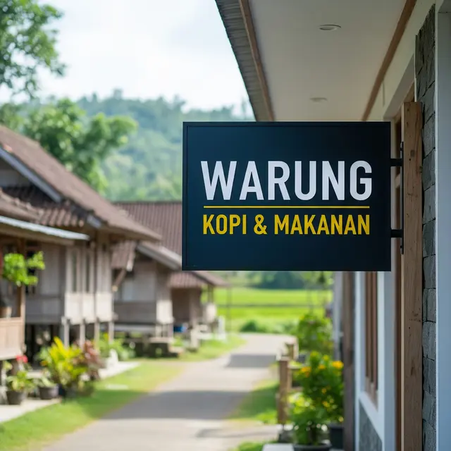 Desain Papan Nama Warung Menarik Pembeli