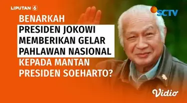 Beberapa waktu lalu, beredar postingan di media sosial yang menyebut Presiden Joko Widodo memberikan gelar Pahlawan Nasional kepada Mantan Presiden Soeharto. Benarkah demikian?