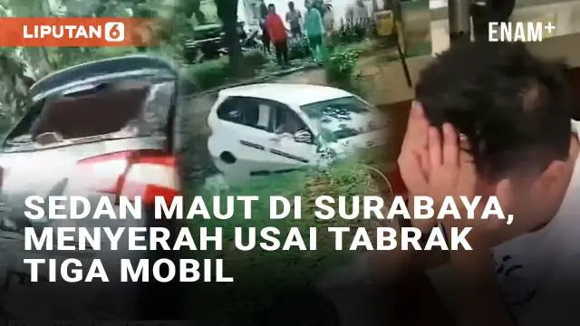 VIDEO: Viral Sedan Maut Tabrak Pesepeda di Surabaya, Pelaku Menyerah Usai Kabur dan Tabrak Tiga Mobil