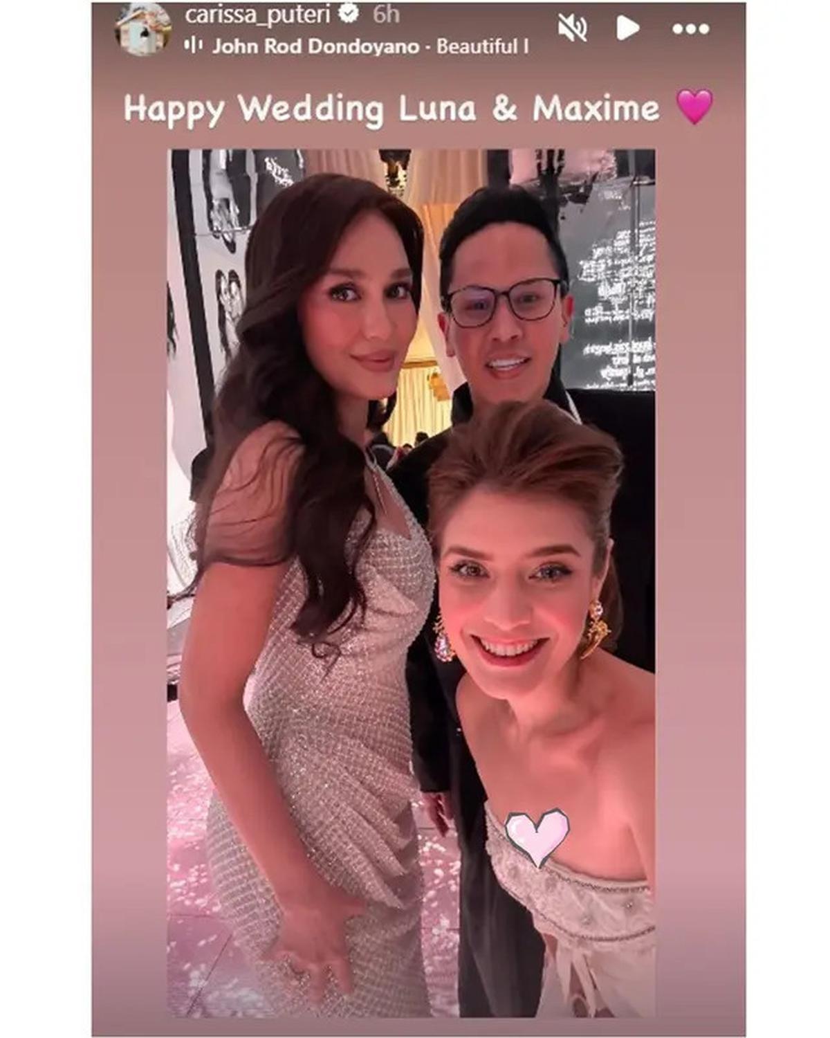 6 Potret Carissa Putri dan Rianti Cartwright di Resepsi Luna Maya, Reuni Ayat-Ayat Cinta