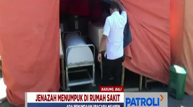 Saking membludaknya jenazah yang dititipkan, pihak rumah sakit bahkan harus membangun tenda khusus untuk menyimpan peti-peti yang jumlahnya telah mencapai 126 jenazah.