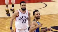 Aksi-aksi Stephen Curry di Gim Kelima NBA Finals 2019 Raptors vs Warriors (AP)