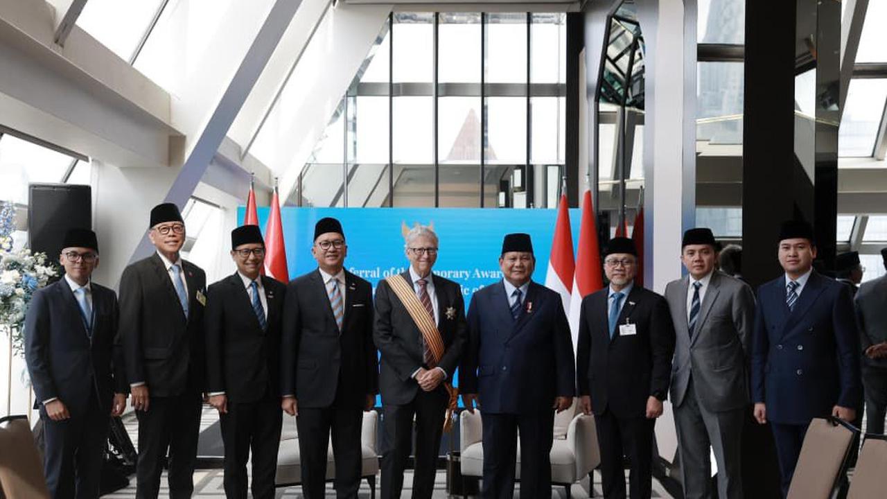 menko zulhas dan presiden prabowo dengan bill gates