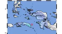 BMKG melaporkan terjadi gempa 5,4 di wilayah Pantai Timur Laut Seram Bagian Timur, Maluku pada Senin pukul 01.19 WIB. (Foto: Dok BMKG).