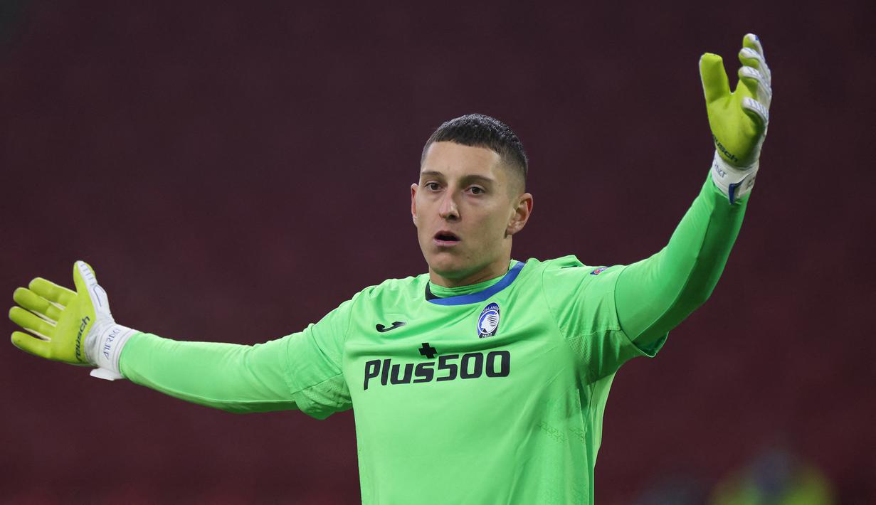 Pierluigi Gollini. Kiper Atalanta berusia berusia 26 tahun ini sejatinya adalah produk akademi Manchester United. Memperkuat La Dea mulai musim 2018/2019. Musim ini tampil dalam 24 laga Serie A dengan mencatat 10 clean sheet dan kebobolan 24 gol. (AFP/Kenzo Tribouillard)