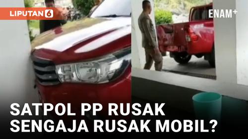 VIDEO: Duh, Satpol PP Padang Panjang Diduga Sengaja Rusak Mobil Dinas