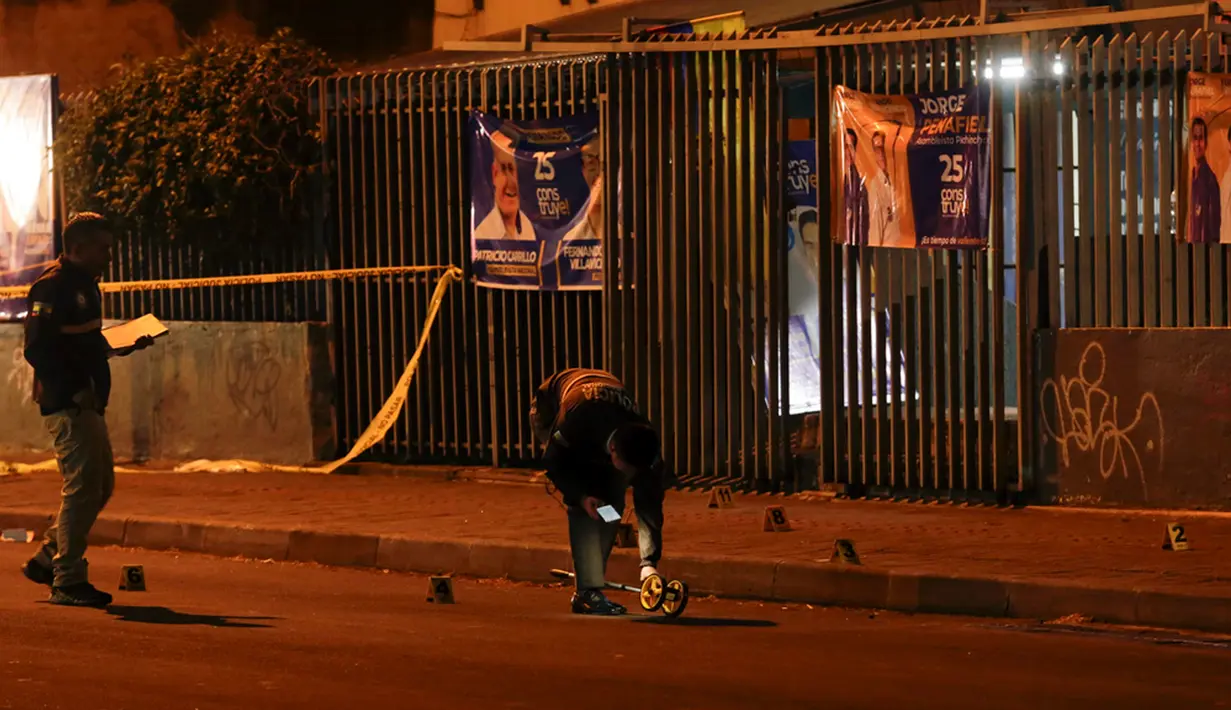 Video yang beredar luas di media sosial menunjukkan detik-detik penembakan Villavicencio. (AP Photo/Juan Diego Montenegro)