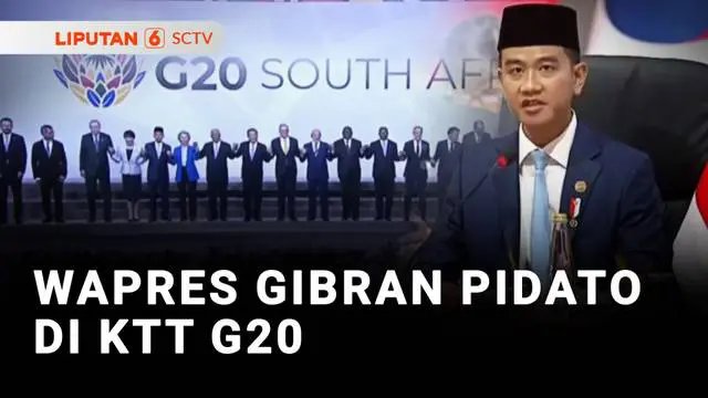 Wapres Gibran Pidato di KTT G20
