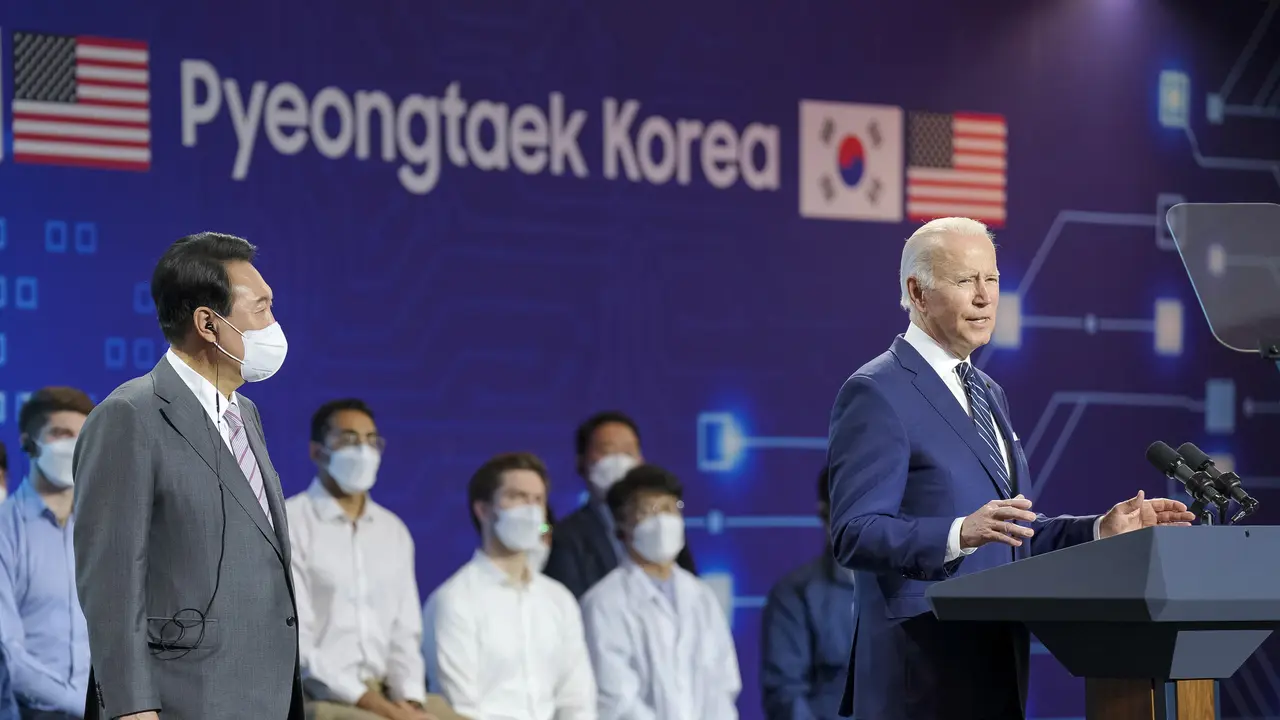 Presiden AS Joe Biden saat berada di Korea Selatan.