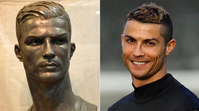 Patung perunggu Cristiano Ronaldo
