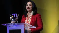 Direktur Utama BRI Manajemen Investasi, Tina Meilina saat acara penghargaan Merdeka Awards 2024 yang digelar pada Kamis, 19 September 2024, di Auditorium SCTV Tower, Jakarta Pusat.